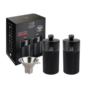 2 darabos só- és borsőrlő készlet, 12 cm, "Line Z", rozsdamentes acél tölcsérrel - Peugeot