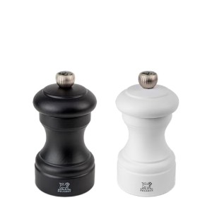 2 darabos só- és borsőrlő készlet, 10 cm, "Bistro Z", White&Black - Peugeot