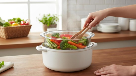 Párolóedény, 24 cm, üveg - AMT Gastroguss