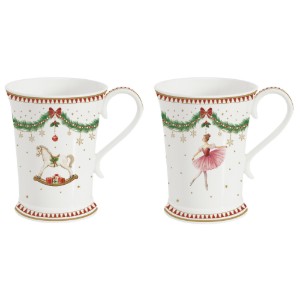 2 darabos porcelán bögrekészlet, 300ml, "Magie de Noel" - Easy Life