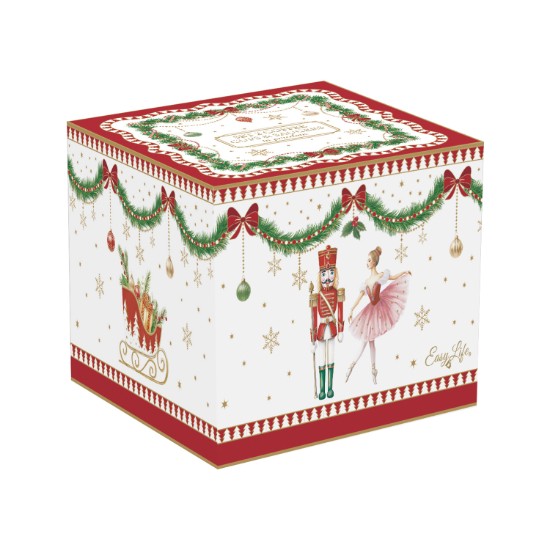 2 db-os kávéscsésze készlet csészealjakkal, porcelán, 80ml, "Magie de Noel" - Easy Life