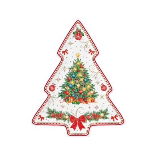 Karácsonyfa alakú tál, 25,5 x 20,5 cm, "Christmas Heritage" - Easy Life