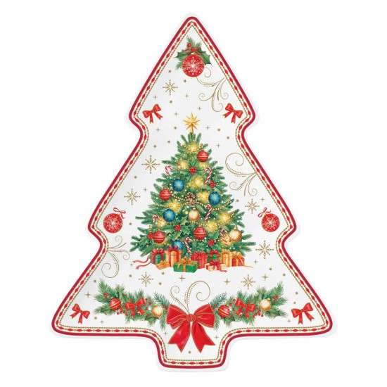 Karácsonyfa alakú tál, 25,5 x 20,5 cm, "Christmas Heritage" - Easy Life