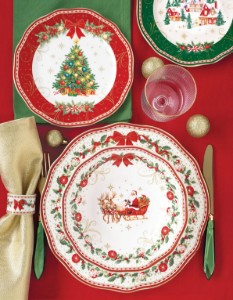 Tálalék, porcelán, 36 x 15 cm, "Christmas Heritage" - Easy Life