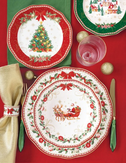 Tálalék, porcelán, 36 x 15 cm, "Christmas Heritage" - Easy Life
