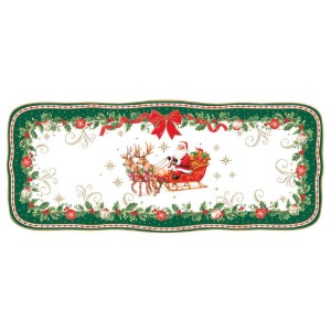 Tálalék, porcelán, 36 x 15 cm, "Christmas Heritage" - Easy Life