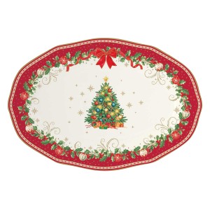 Tálal, porcelán, 36 x 25 cm, "Christmas Heritage" - Easy Life