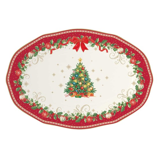 Tálal, porcelán, 36 x 25 cm, "Christmas Heritage" - Easy Life