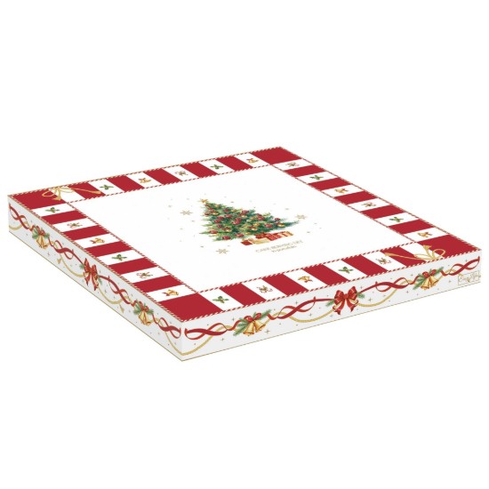 Tortatálaló tálaló spatulával, porcelán, 32cm, "Christmas Tale" - Easy Life