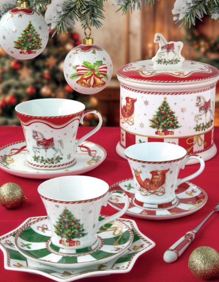 2 darabos porcelán bögre készlet, 300ml, "Christmas Tale" - Easy Life