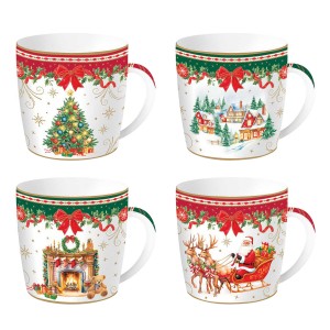 Porcelán bögre, 350 ml, "Christmas Heritage" - Easy Life