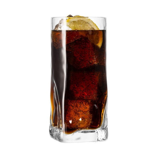 6 részes longdrink üvegkészlet, üvegből, HB, "Frosty", 470 ml - Borgonovo