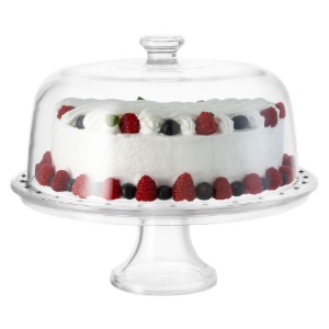 Tortaállvány kupolafedéllel, üveg, 31 cm - Borgonovo