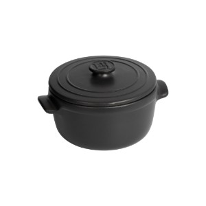 Mini-cocotte főzőedény, kerámia, 13,5 cm / 0,6 L, "Solo", Basalt - Emile Henry
