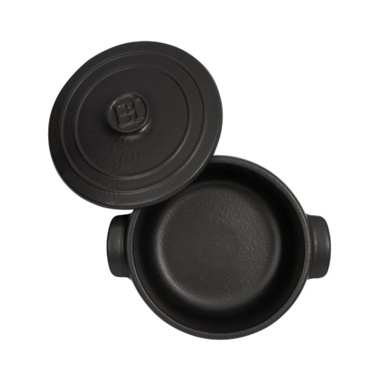 Mini-cocotte főzőedény, kerámia, 13,5 cm / 0,6 L, "Solo", Basalt - Emile Henry