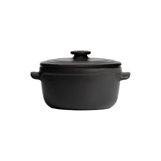 Mini-cocotte főzőedény, kerámia, 13,5 cm / 0,6 L, "Solo", Basalt - Emile Henry