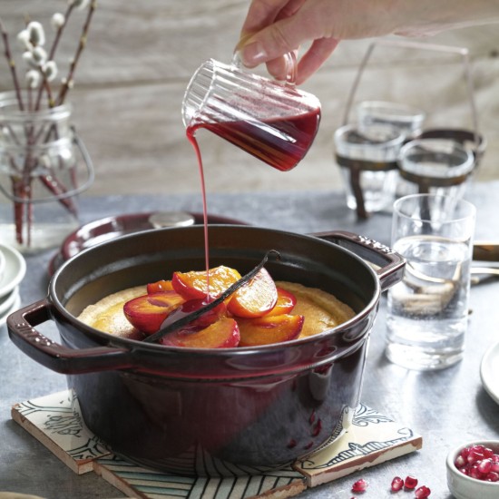 Cocotte főzőedény, öntöttvas, 22 cm/2.6L, Grenadine - Staub