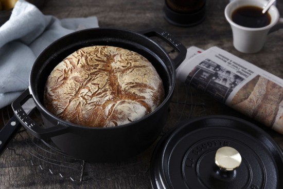 Cocotte főzőedény, öntöttvas, 22 cm/2.6L, Black - Staub
