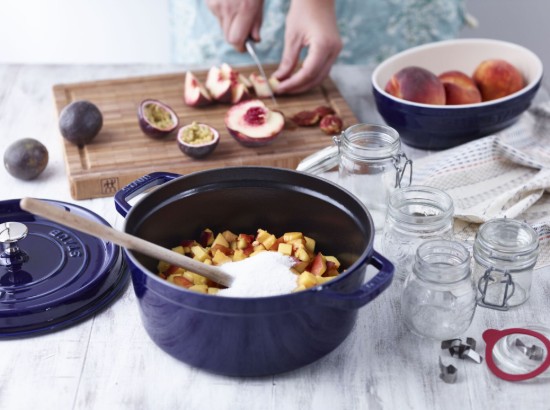 Cocotte főzőedény, öntöttvas, 22cm/2,6L, Dark Blue - Staub