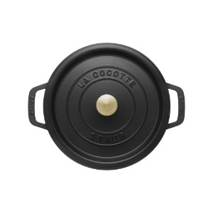 Cocotte főzőedény, öntöttvas, 22 cm/2.6L, Black - Staub