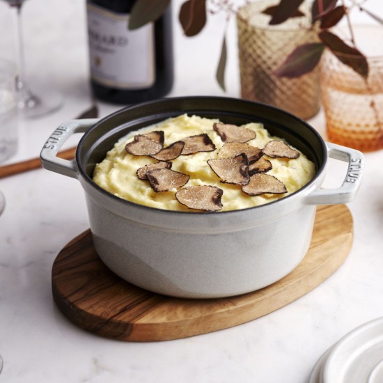 Öntöttvas Cocotte főzőedény, 24cm/3,8L, White Truffle - Staub