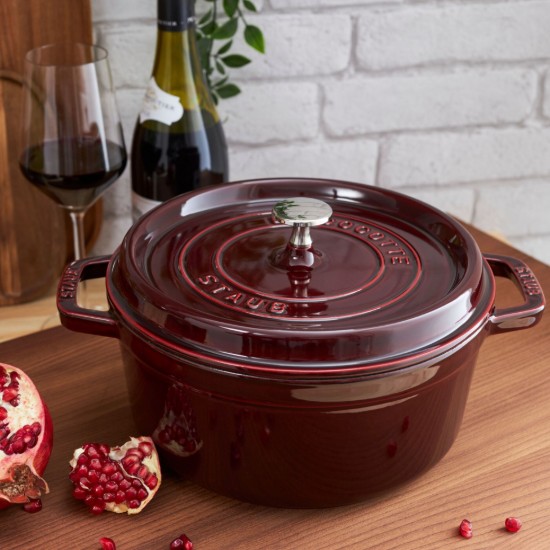 Staub - Cocotte fazék, öntöttvas, 24 cm/3,8L, Grenadine