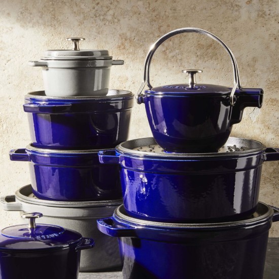 Cocotte főzőedény, öntöttvas, 24 cm/3,8 l, Dark Blue - Staub