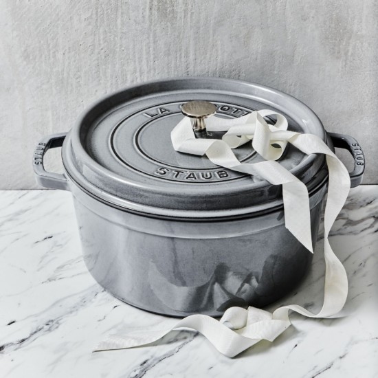Öntöttvas Cocotte főzőedény, 24 cm/3,8 l, Graphite Grey - Staub
