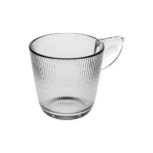 Cappuccino pohár, üvegből készült, 280 ml, "Some Lines" - Borgonovo