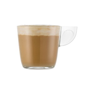 Cappuccino pohár, üvegből készült, 280 ml, "Some Lines" - Borgonovo