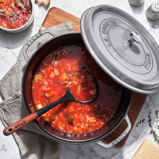 Cocotte főzőedény, öntöttvas, 26cm/5,2L, Graphite Grey - Staub