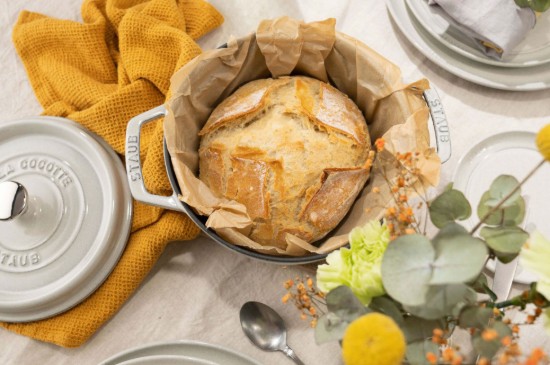 Cocotte főzőedény, öntöttvas, 28cm/6,7L, White Truffle - Staub