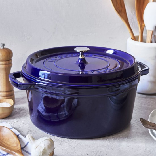 Cocotte főzőedény, öntöttvas, 30cm/8,35L, Dark Blue - Staub