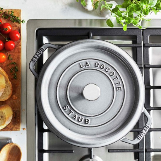 Cocotte főzőedény, öntöttvas, 30cm/8.35L, Graphite Grey - Staub