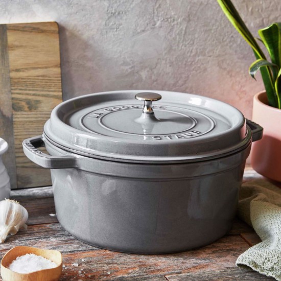 Cocotte főzőedény, öntöttvas, 30cm/8.35L, Graphite Grey - Staub