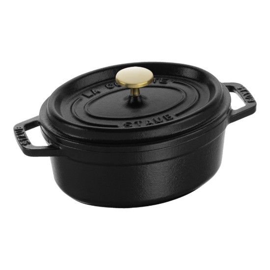 Ovális Cocotte főzőedény, öntöttvas, 15cm/0.6L, Black - Staub