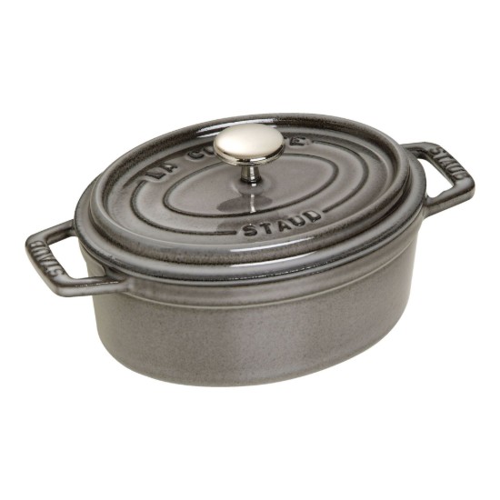 Ovális Cocotte főzőedény, öntöttvas, 15cm/0.6L, Graphite Grey - Staub