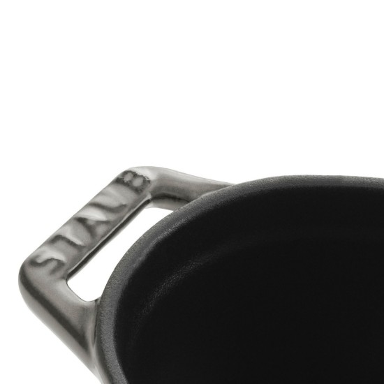 Ovál Cocotte főzőedény, öntöttvas, 17 cm/1L, Graphite Grey - Staub