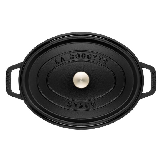 Ovális Cocotte főzőedény, öntöttvas, 29 cm/4,2L, Black - Staub