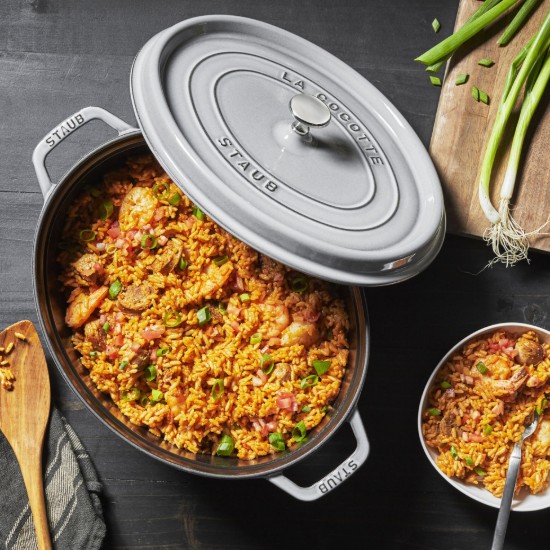 Ovális Cocotte főzőedény, öntöttvas, 31cm/5,5L, Graphite Grey - Staub