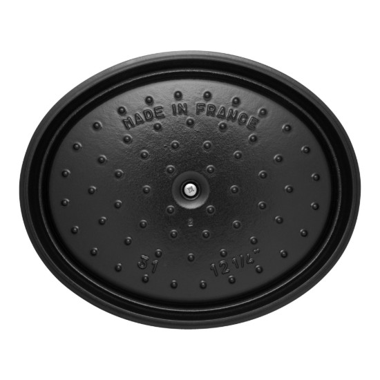 Oval Cocotte főzőedény, öntöttvas, 31cm/5,5L, fehér szarvasgomba - Staub