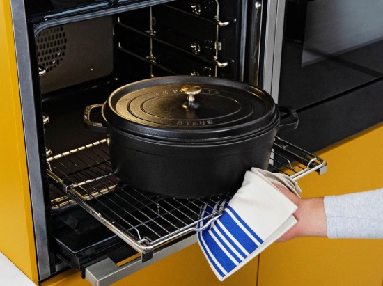 Ovális Cocotte főzőedény, öntöttvas, 33cm/6.7L, Black - Staub