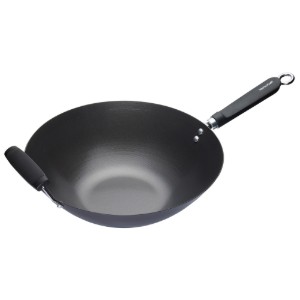 Wok serpenyő, 35,5 cm, szénacél - Kitchen Craft