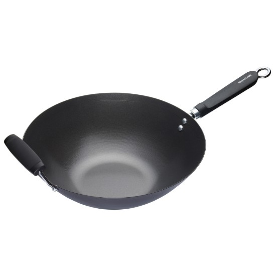 Wok serpenyő, 35,5 cm, szénacél - Kitchen Craft