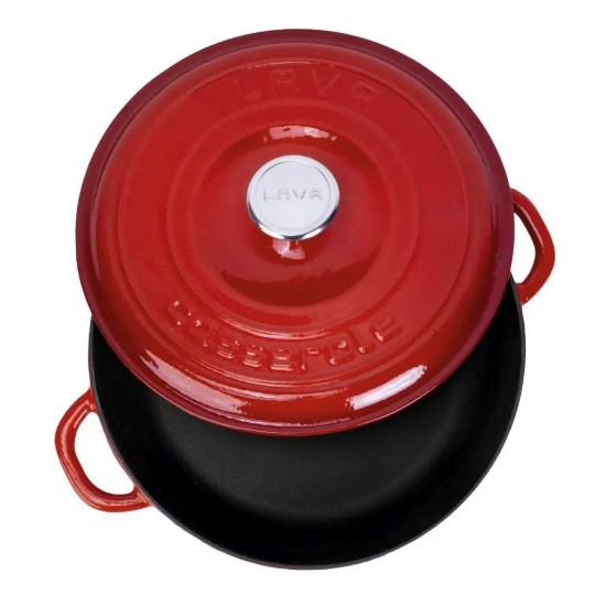 Öntöttvas csivészkepenyő, 28 cm/3,26 L, "New Heritage", piros - LAVA