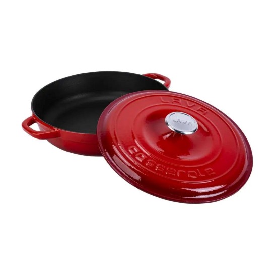 Öntöttvas csivészkepenyő, 28 cm/3,26 L, "New Heritage", piros - LAVA