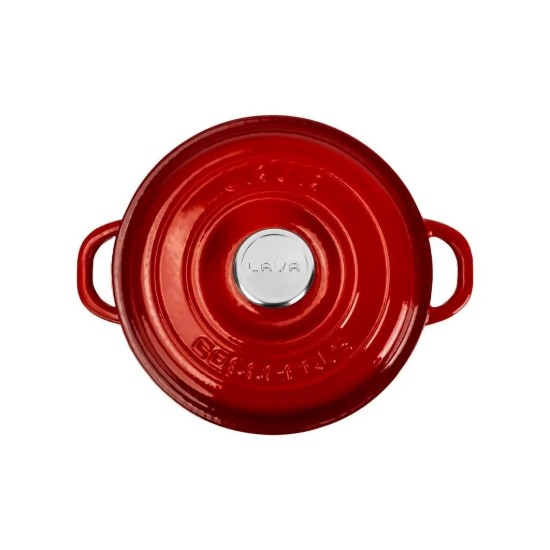 Öntöttvas edény, 26 cm/4,86 L, "New Heritage", piros - LAVA