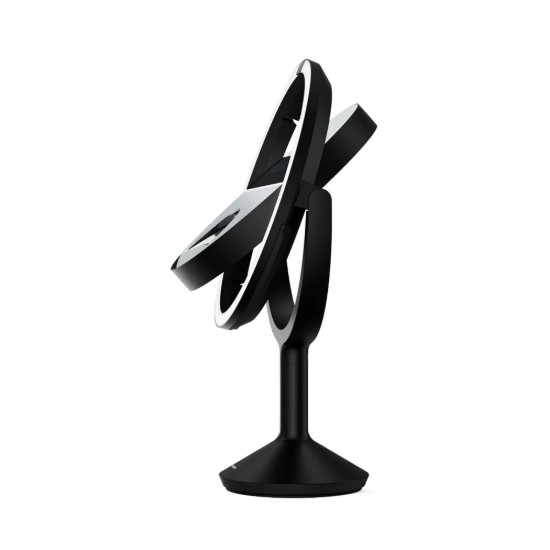 Kozmetikai tükör szenzorral, 25 cm, "Trio Max", Matte Black Steel - simplehuman