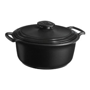 Cocotte főzőedény, kerámia, 31 cm / 5,5 L, "Sublime +", SLATE - Emile Henry