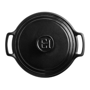 Cocotte főzőedény, kerámia, 31 cm / 5,5 L, "Sublime +", SLATE - Emile Henry